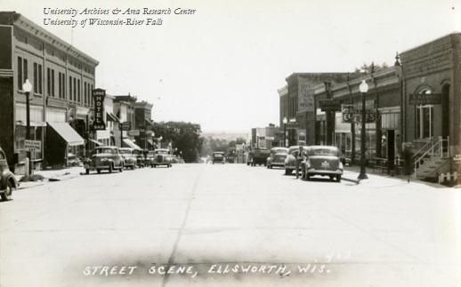 Main Street, Ellsworth, Wisconsin, ca. 1950s