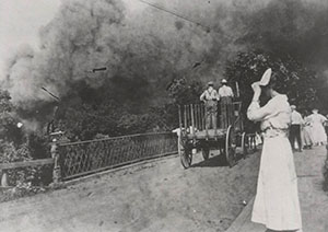 River Falls Prairie Mill Fire, 1916; the Mill also burned in 1896 [Read River Falls Journal article about the blaze]