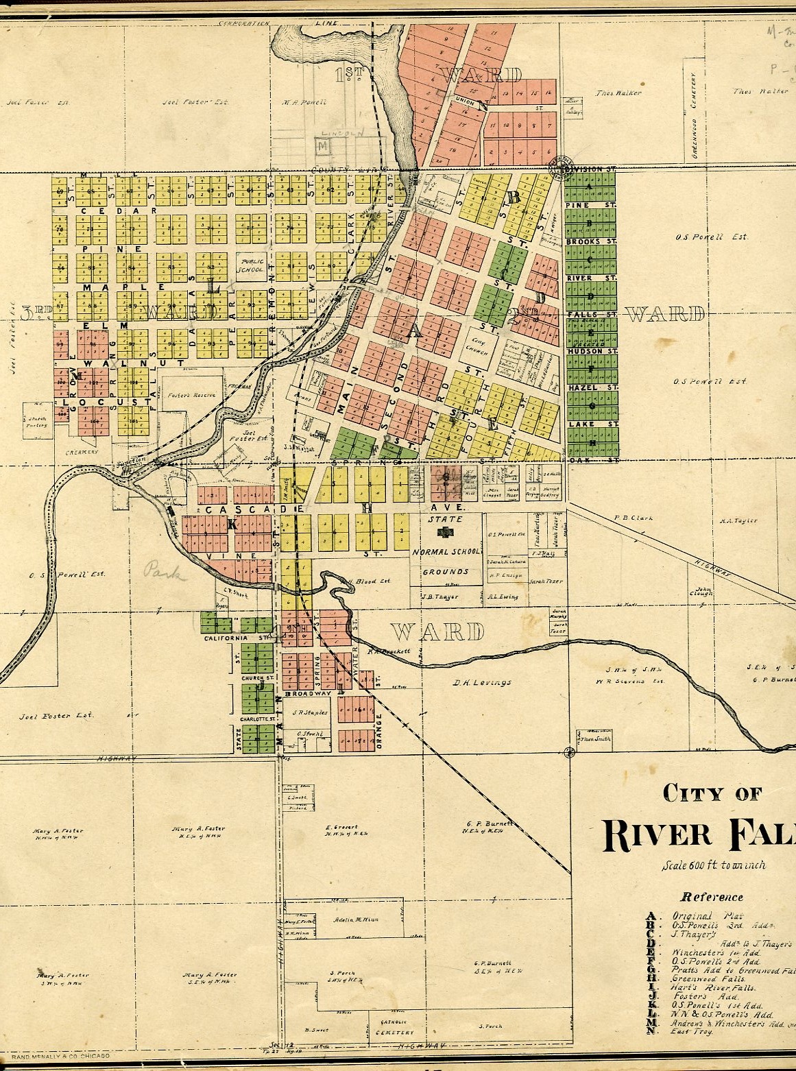City of River Falls, Pierce County Atlas, 1895