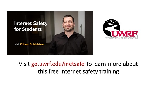 Internet Saftey for Students with Oliver Shinkten. Visit https://go.uwrf.edu/inetsafe to learn more