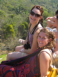 UWRF travelers atop Mayan temple in Brazil