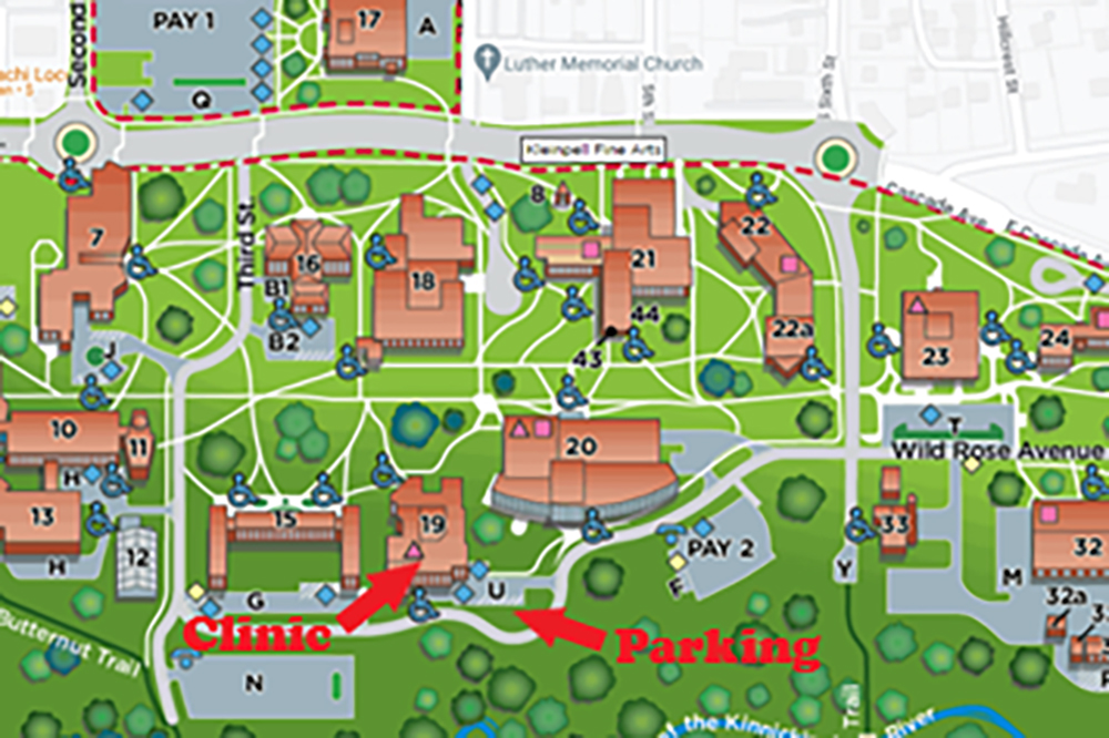 Parking and Clinic Map