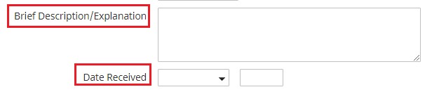 9. Explain the Award/Honor and Enter the date it was received (Month, Year)