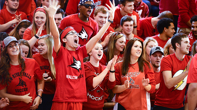 student fans basketball