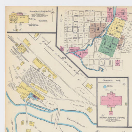 1891 Sanborn Map of River Falls, page 1