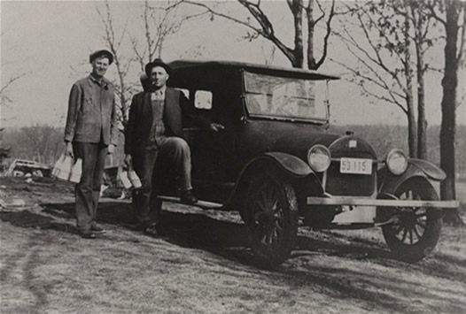 park view dairy car with John M.Bartosh