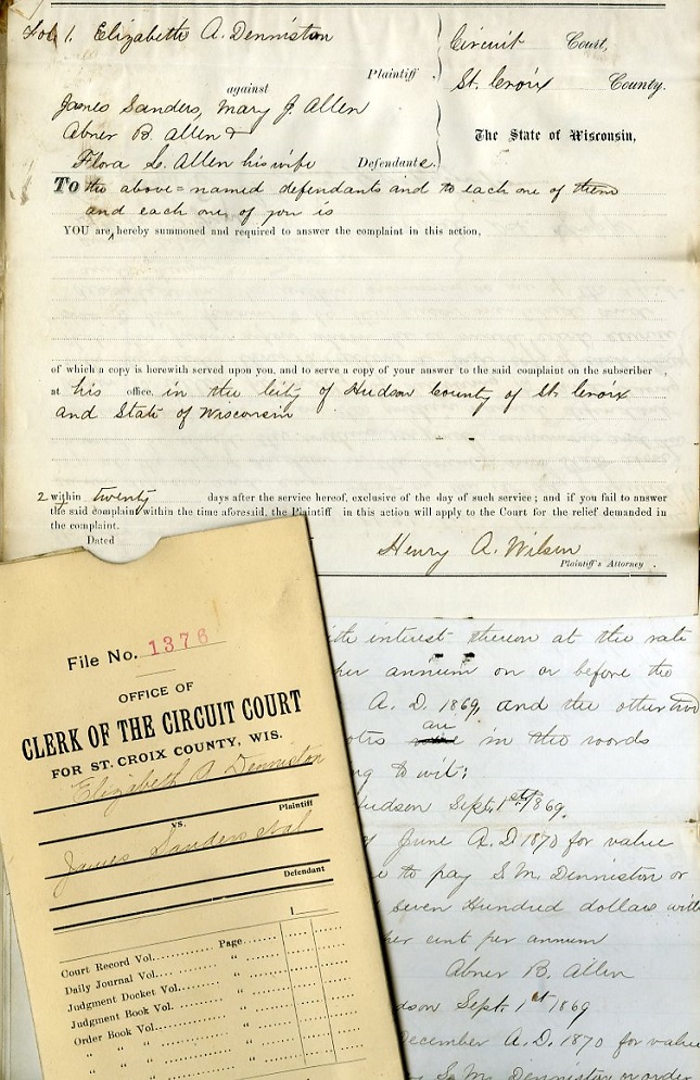Court record, 1869
