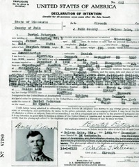Naturalization record, 1934