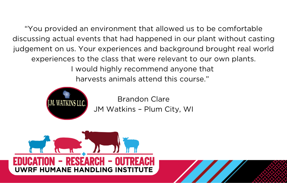 Humane Handling Institute Quote 2
