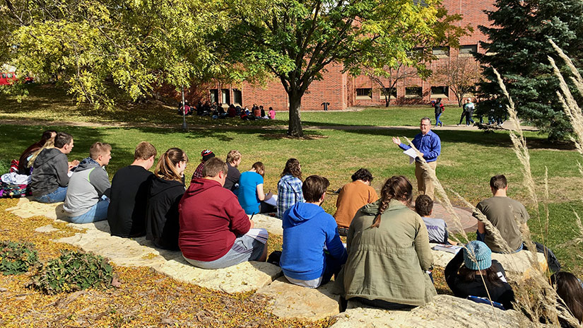 Students Learning Outside