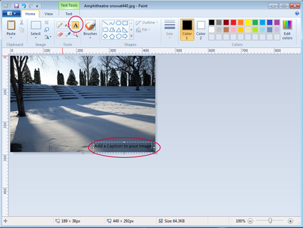 Add Caption In Paint