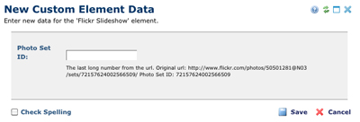 Flickr Enter Data