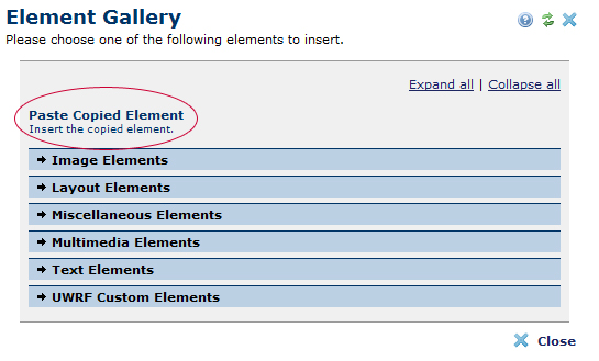 Paste Copied Element