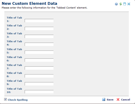 Tab New Data