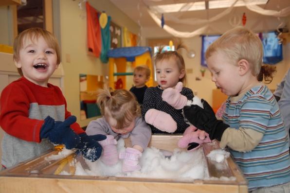 Kids Playing with Snow