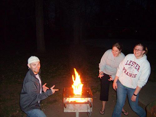 History Club picnic campfire