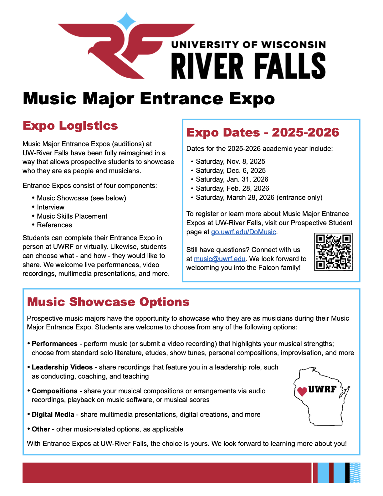 2025-26 Music Major Entrance Expo - Flyer