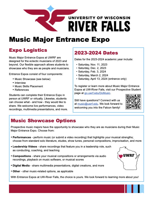 Music Major Entrance Expo - Flyer - 2023