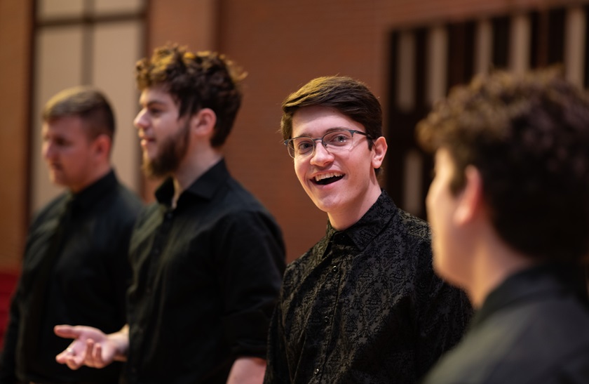 Students sing