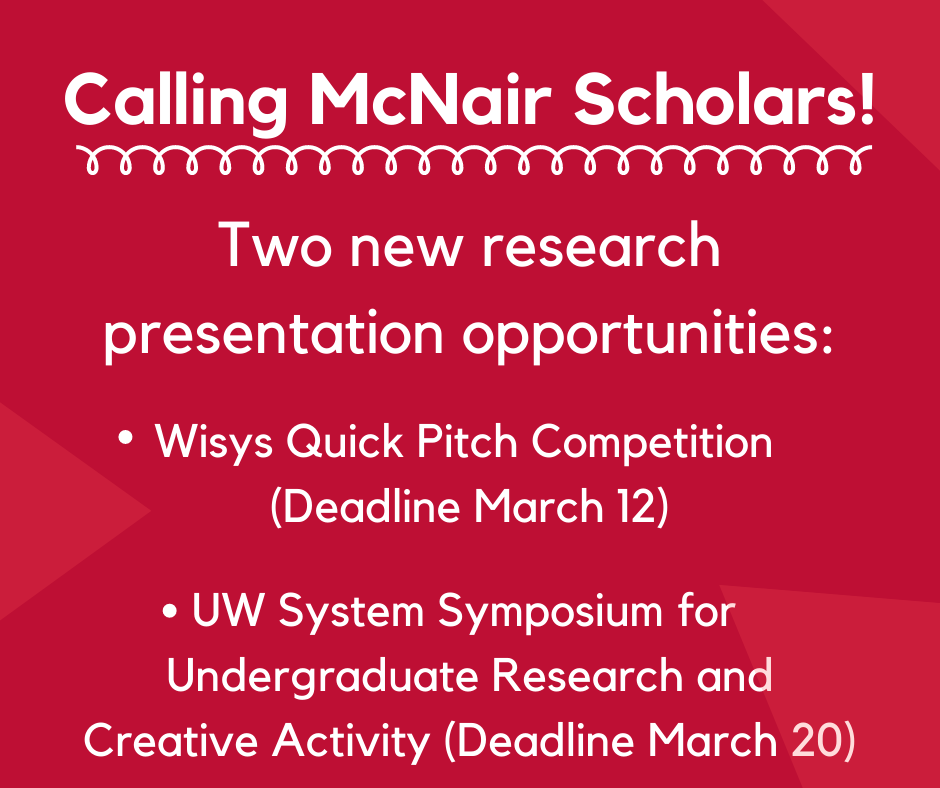 McNair Presentation Opportunities March 2021