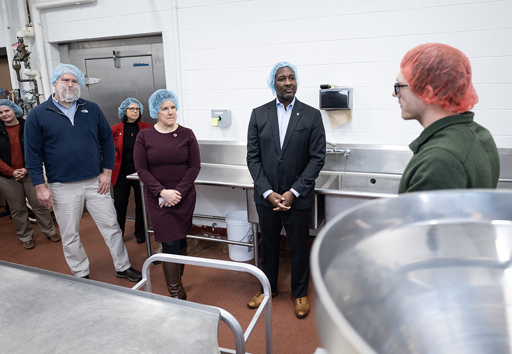 DATCP officials tour UWRF’s meat science educational facilities