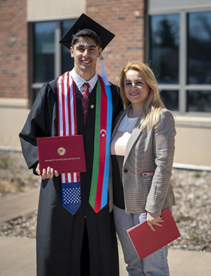 Jamal and mother - 2022 commencement 