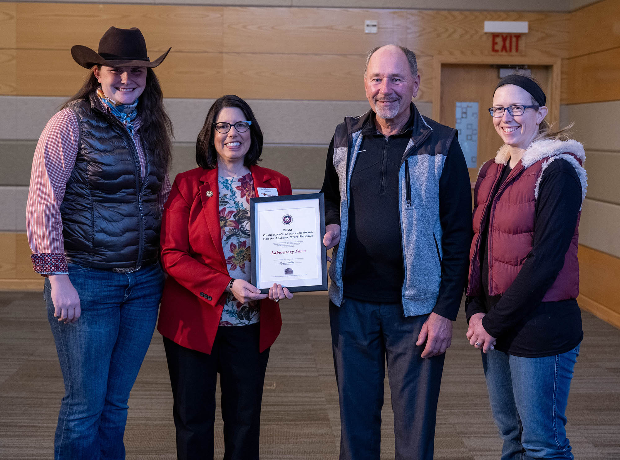 Laboratory Farm staff with Chancellor