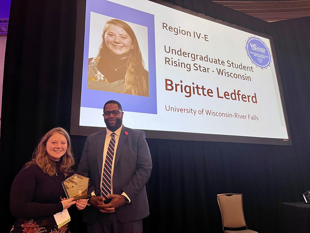 Bridgette Ledferd receives NASPA Award