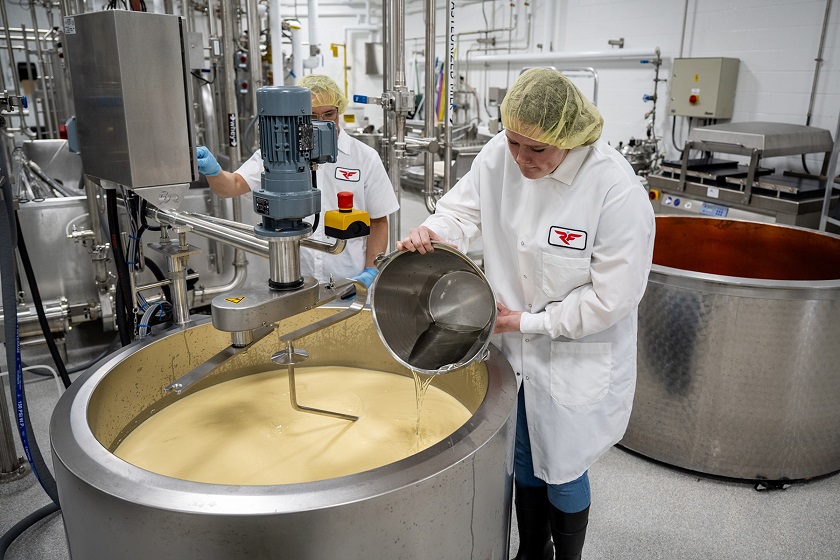 Students engaged in dairy plant production