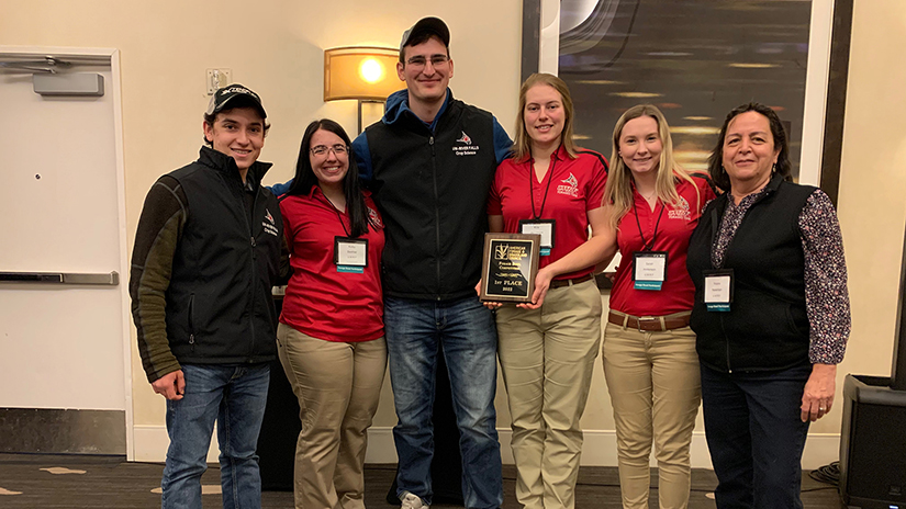 UWRF Forage bowl team with plaque 2022