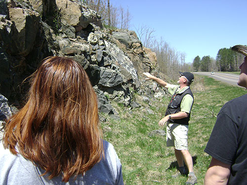 Rock cliffs along the highway