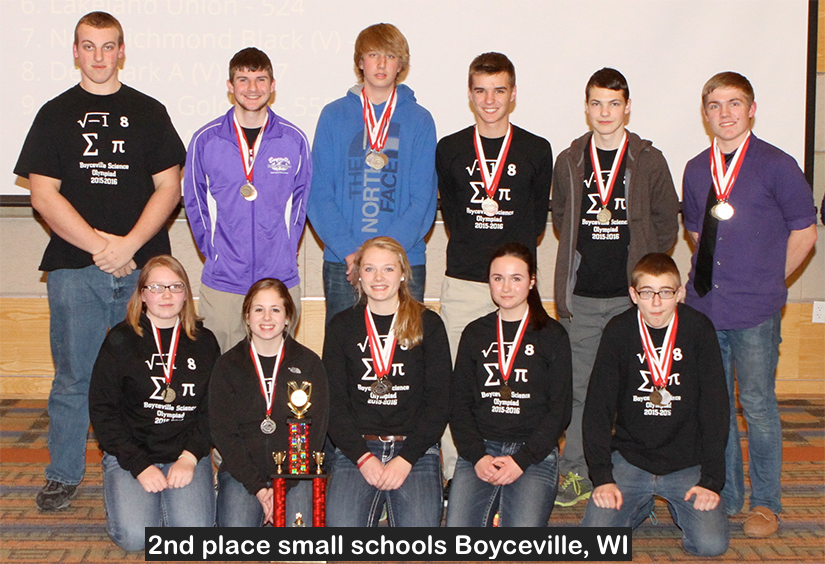 2nd place small schools Boyceville, WI
