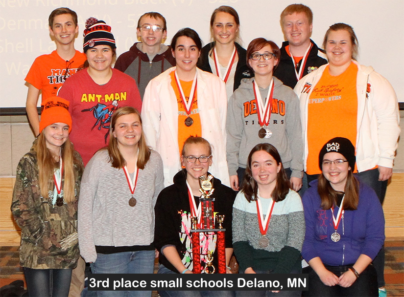 3rd place small schools Delano, MN