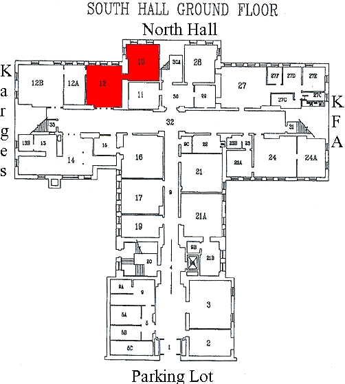 South Hall Floor Plan