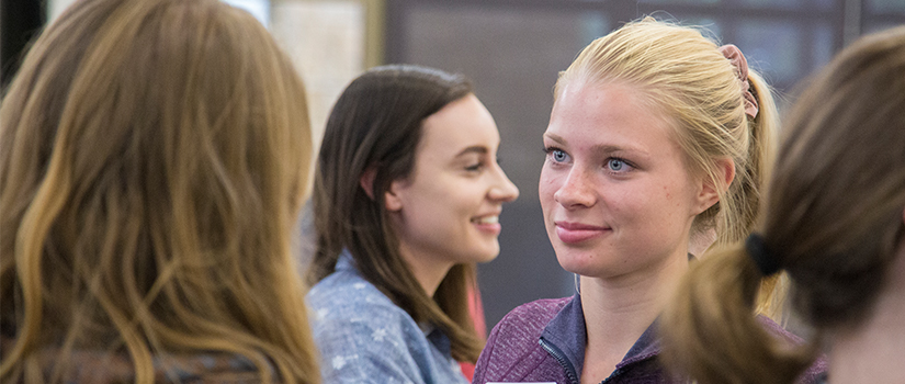 Student Employees talking