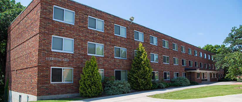 An exterior view of Stratton Hall