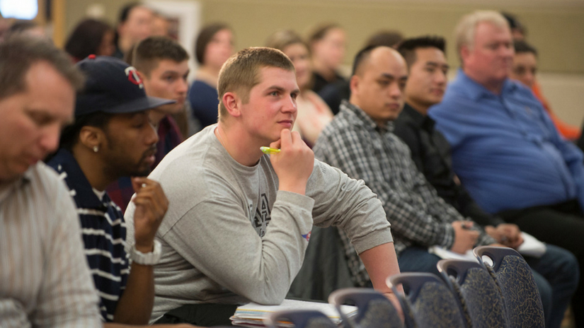 Students listen to Innovator in Residence 