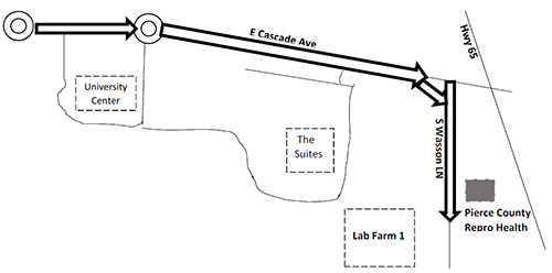 Pierce County Reproductive Health Services Map from UWRF Campus