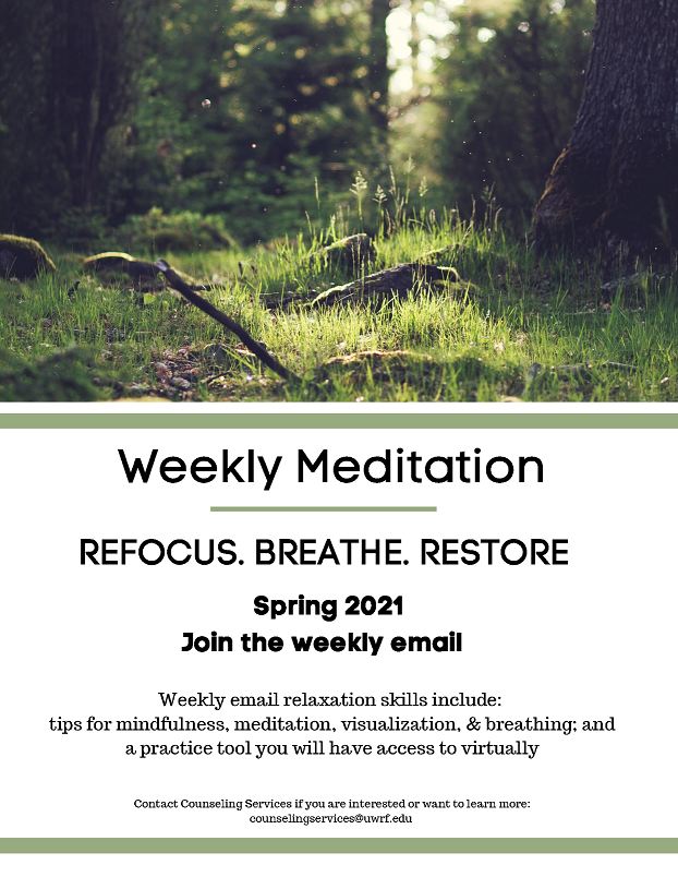 Weekly Meditation-spring 2021 Weekly Meditation-spring 2021