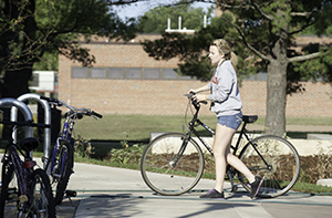 Student with Bike