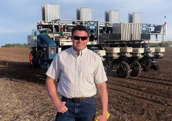 Agricultural Business student David Nonemacher during his internship