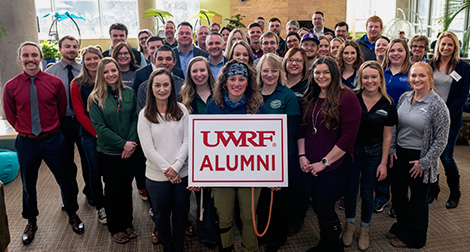 Group of UWRF Alumni that attended the annual Career Fair
