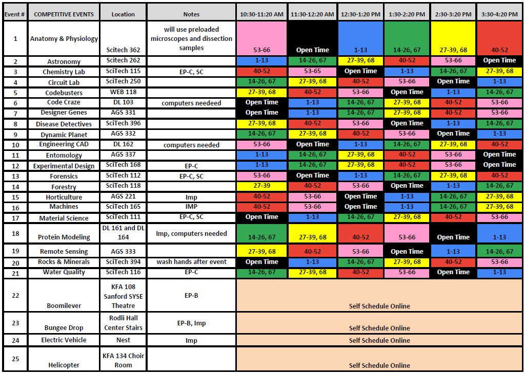 1.22.26 Event Schedule
