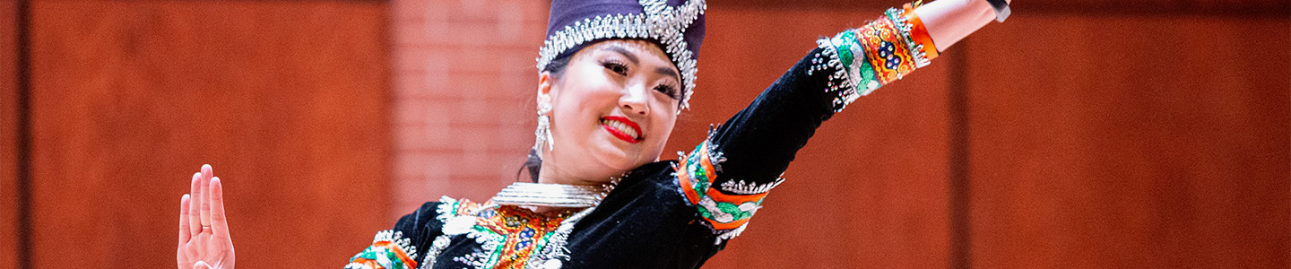 Student performs a traditional dance during Culture Fest