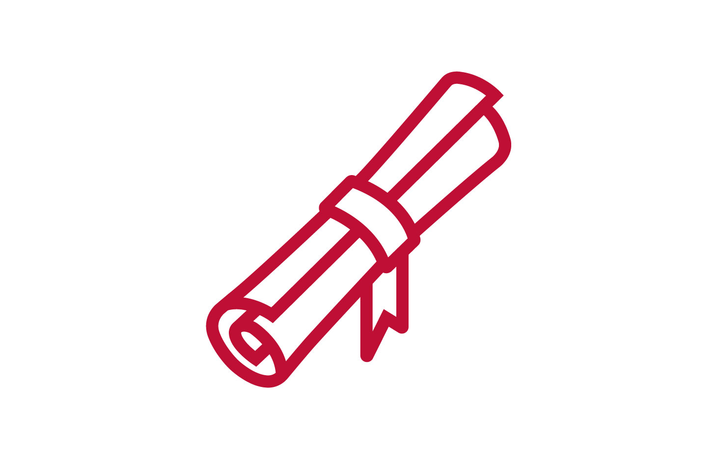 Icon of a rolled university degree