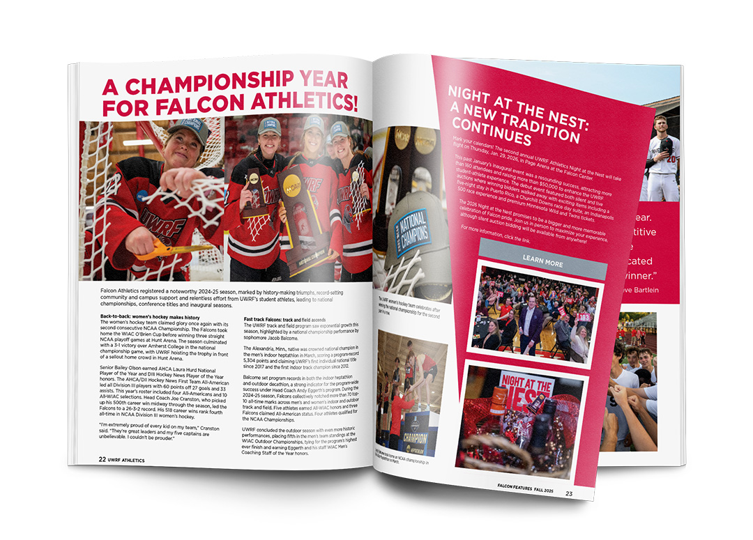Falcon Features 2025 open to the women's hockey championship story