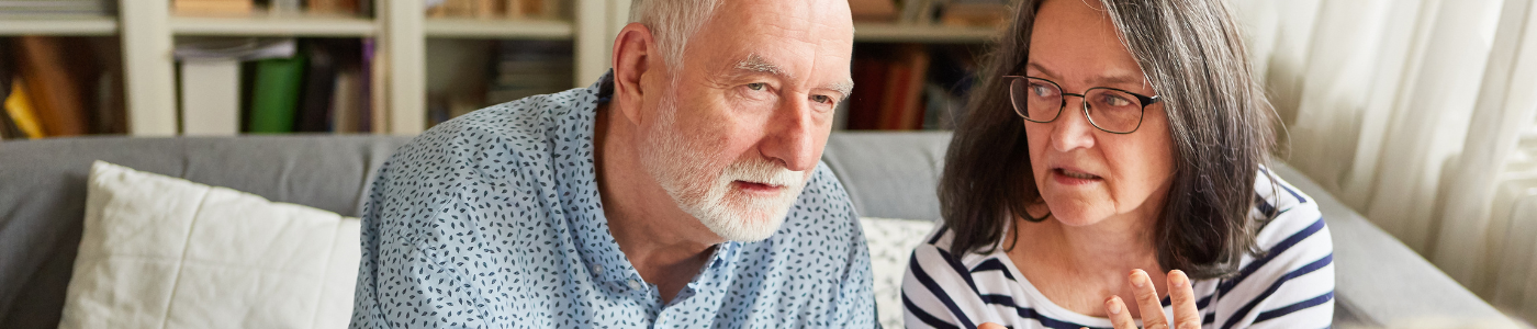 couple discussing retirement goals