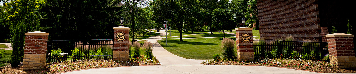 Looking south to the campus mall