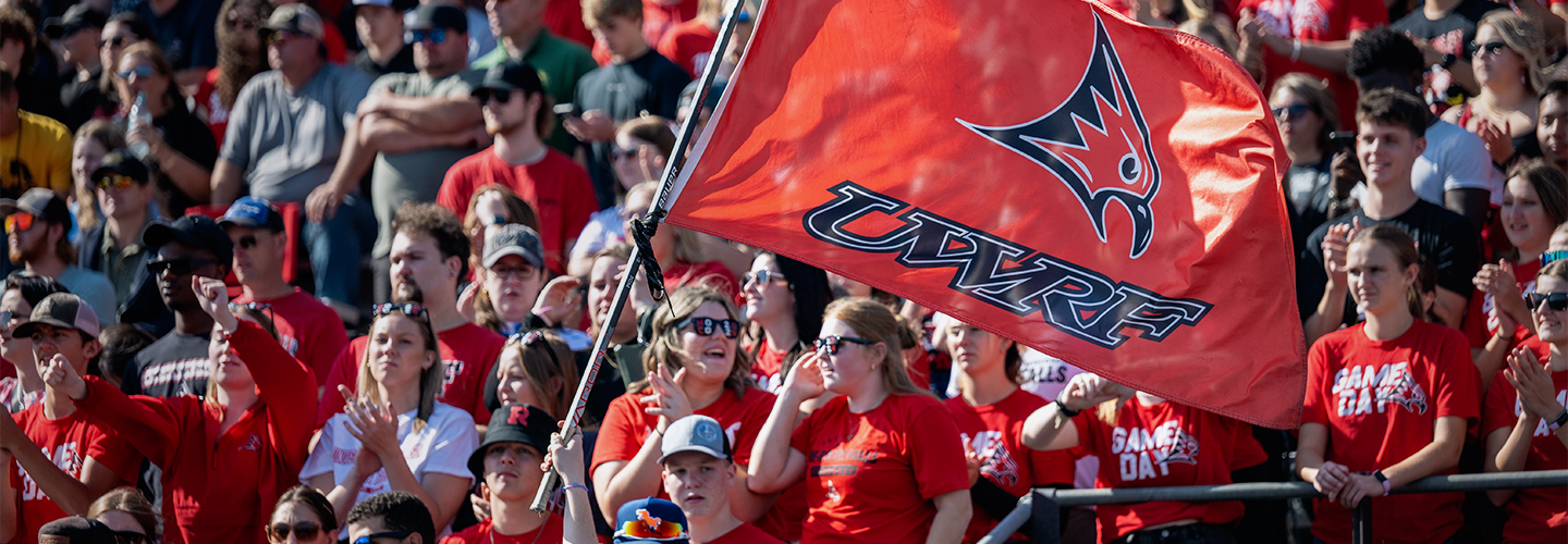 UWRF students pack into Ramer Stadium to cheer on the Falcon football team